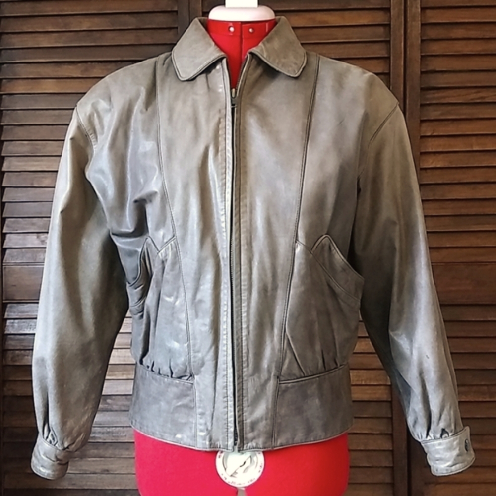 Leather Bomber Jacket